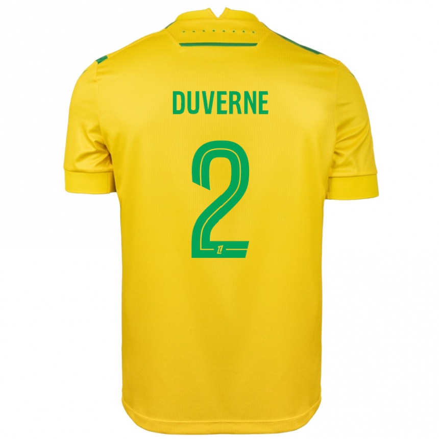 Niño Fútbol Camiseta Jean-Kévin Duverne #2 Amarillo Verde 1ª Equipación 2024/25 México