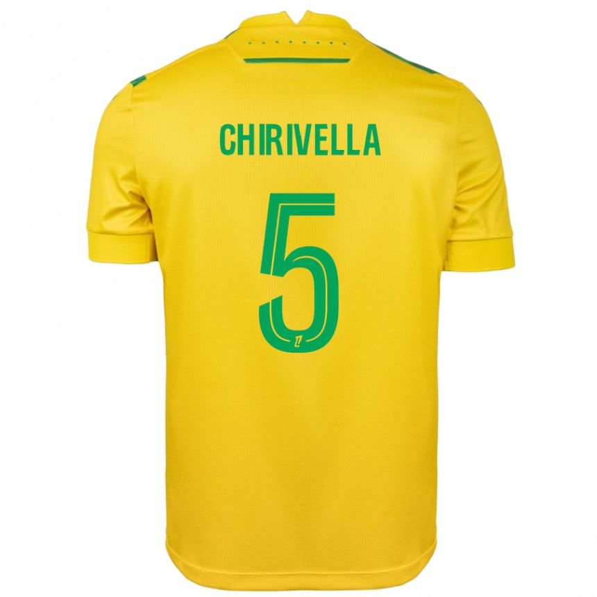 Niño Fútbol Camiseta Pedro Chirivella #5 Amarillo Verde 1ª Equipación 2024/25 México