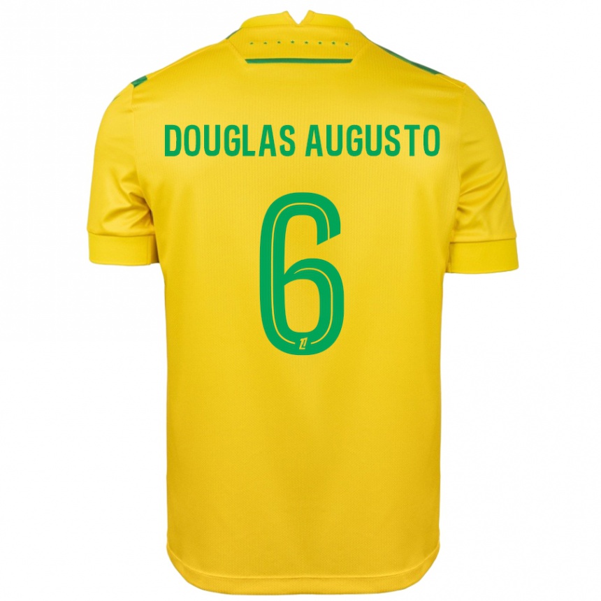 Niño Fútbol Camiseta Douglas Augusto #6 Amarillo Verde 1ª Equipación 2024/25 México