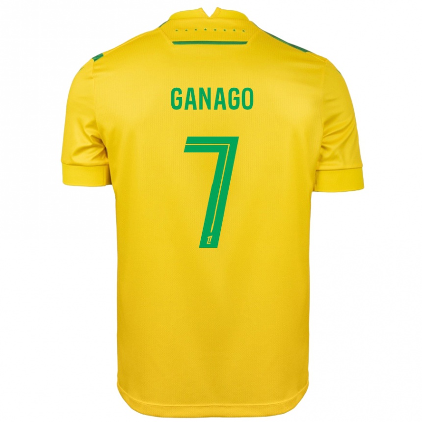 Niño Fútbol Camiseta Ignatius Ganago #7 Amarillo Verde 1ª Equipación 2024/25 México