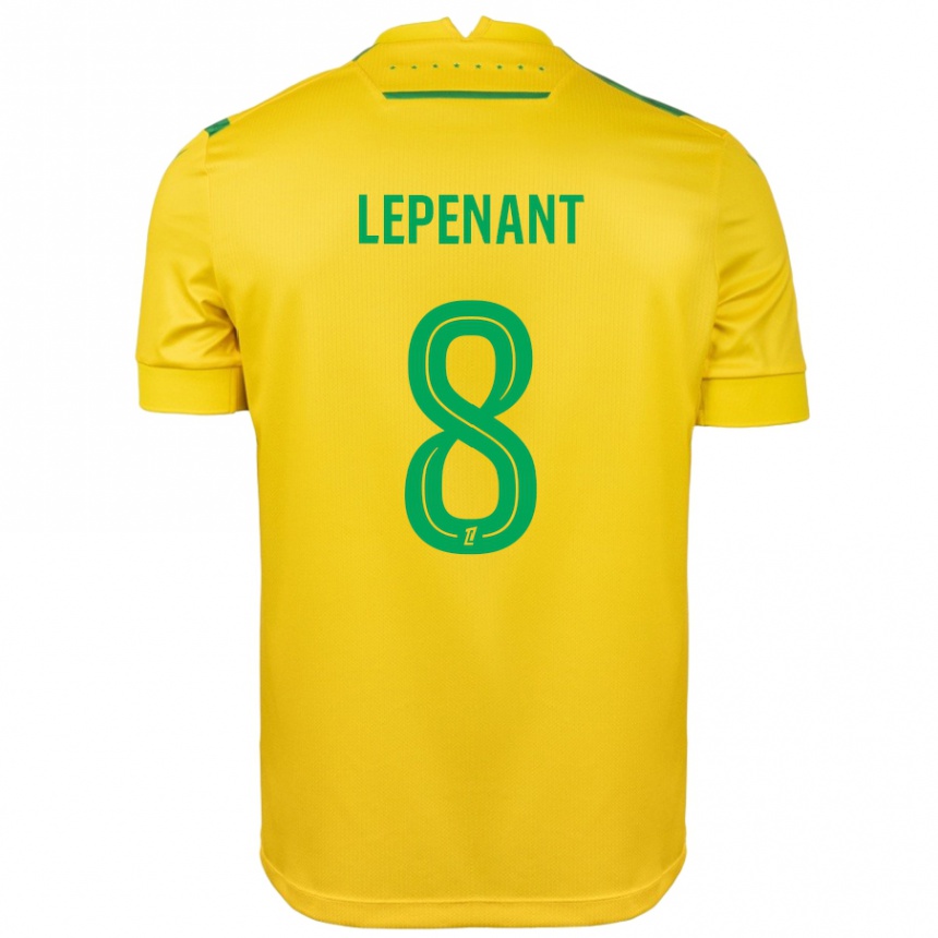 Niño Fútbol Camiseta Johann Lepenant #8 Amarillo Verde 1ª Equipación 2024/25 México