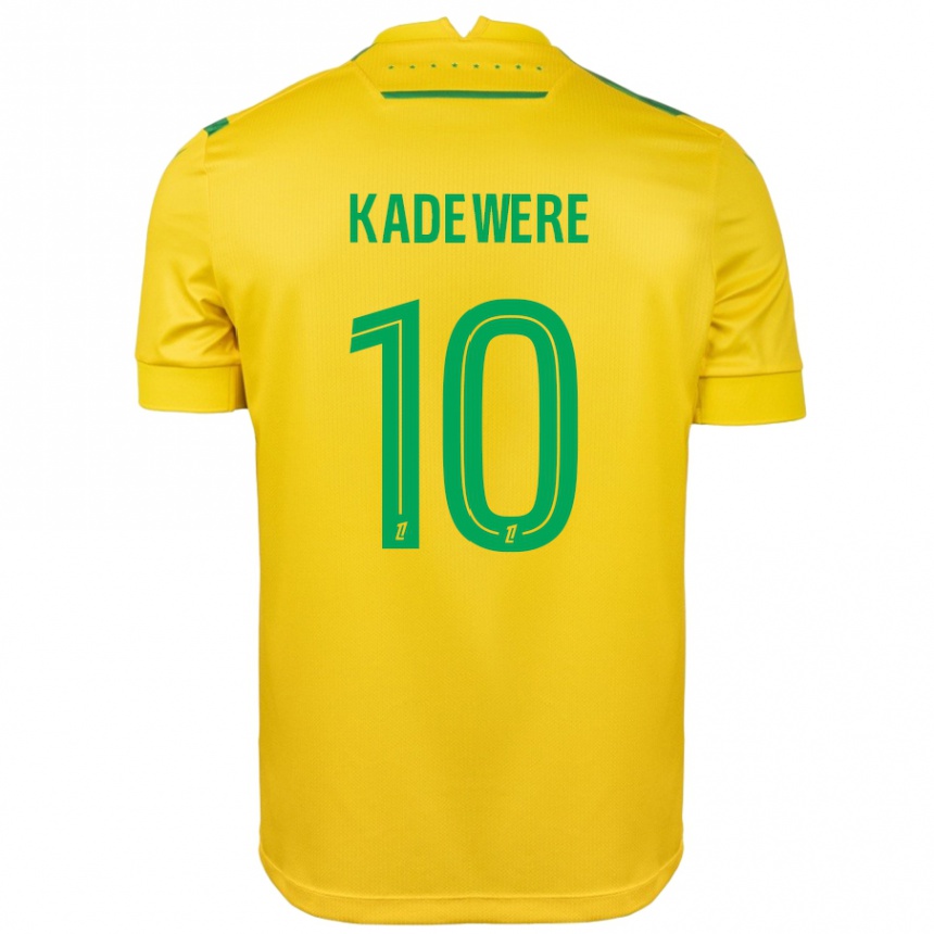 Niño Fútbol Camiseta Tino Kadewere #10 Amarillo Verde 1ª Equipación 2024/25 México