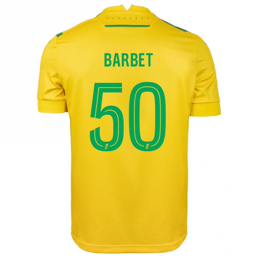 Niño Fútbol Camiseta Hugo Barbet #50 Amarillo Verde 1ª Equipación 2024/25 México