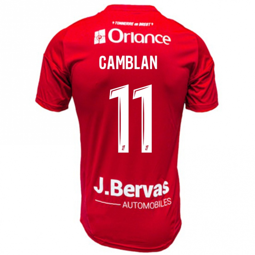 Niño Fútbol Camiseta Axel Camblan #11 Rojo Blanco 1ª Equipación 2024/25 México