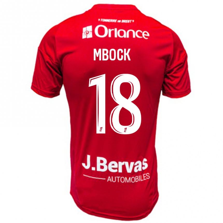 Niño Fútbol Camiseta Hianga'a Mbock #18 Rojo Blanco 1ª Equipación 2024/25 México