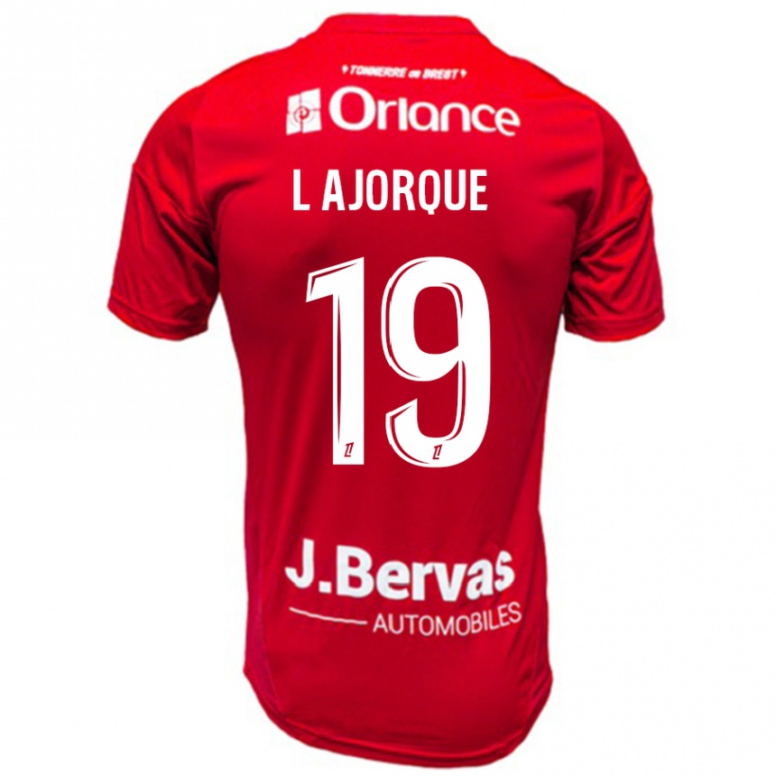 Niño Fútbol Camiseta Ludovic Ajorque #19 Rojo Blanco 1ª Equipación 2024/25 México