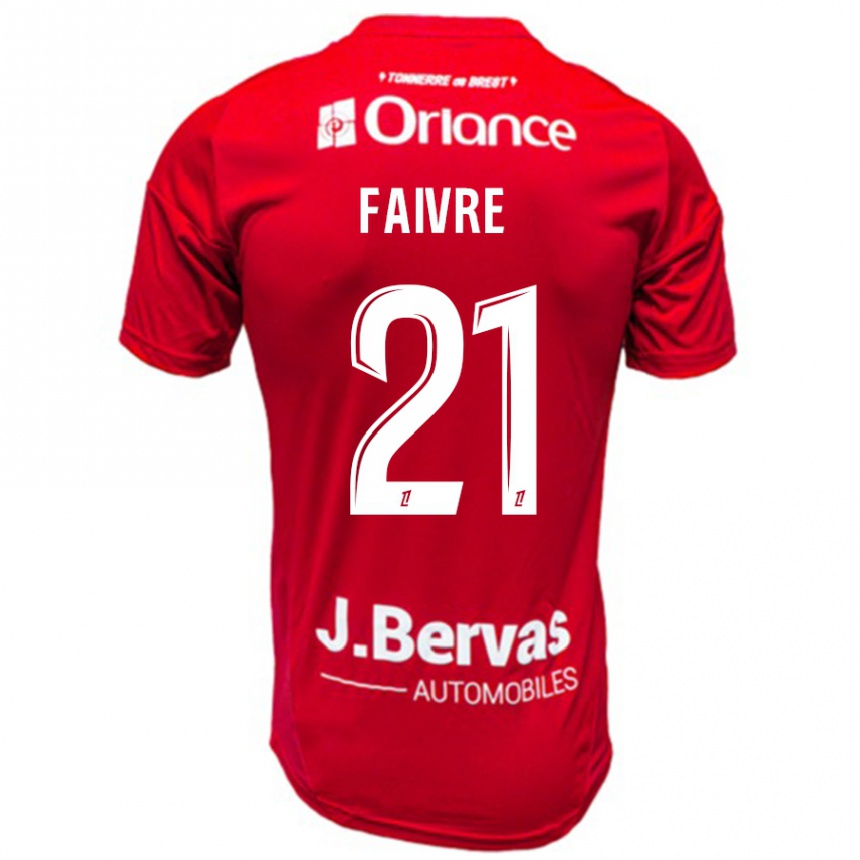 Niño Fútbol Camiseta Romain Faivre #21 Rojo Blanco 1ª Equipación 2024/25 México