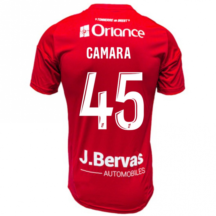 Niño Fútbol Camiseta Mahdi Camara #45 Rojo Blanco 1ª Equipación 2024/25 México