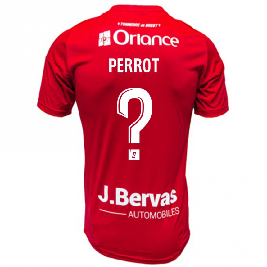 Niño Fútbol Camiseta Maël Perrot #0 Rojo Blanco 1ª Equipación 2024/25 México