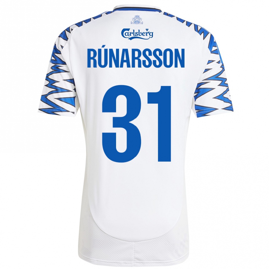 Niño Fútbol Camiseta Runar Alex Runarsson #31 Blanco Azul Cielo 1ª Equipación 2024/25 México