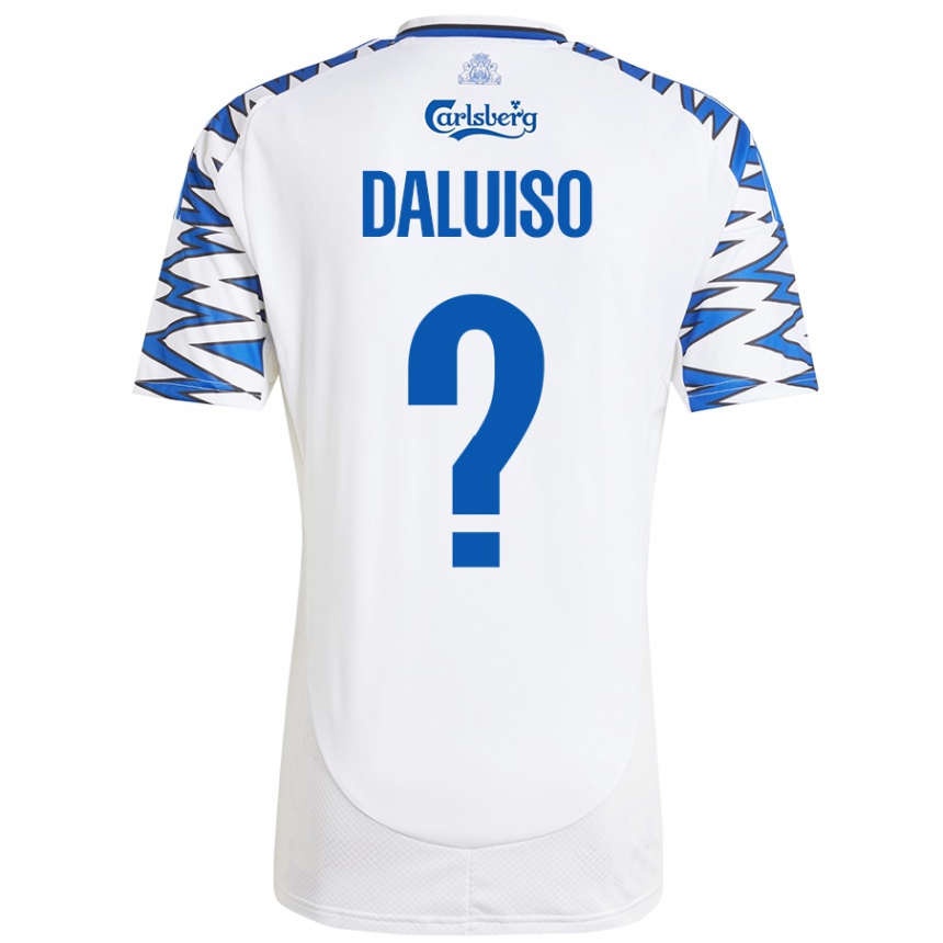 Niño Fútbol Camiseta Christoffer Daluiso #0 Blanco Azul Cielo 1ª Equipación 2024/25 México