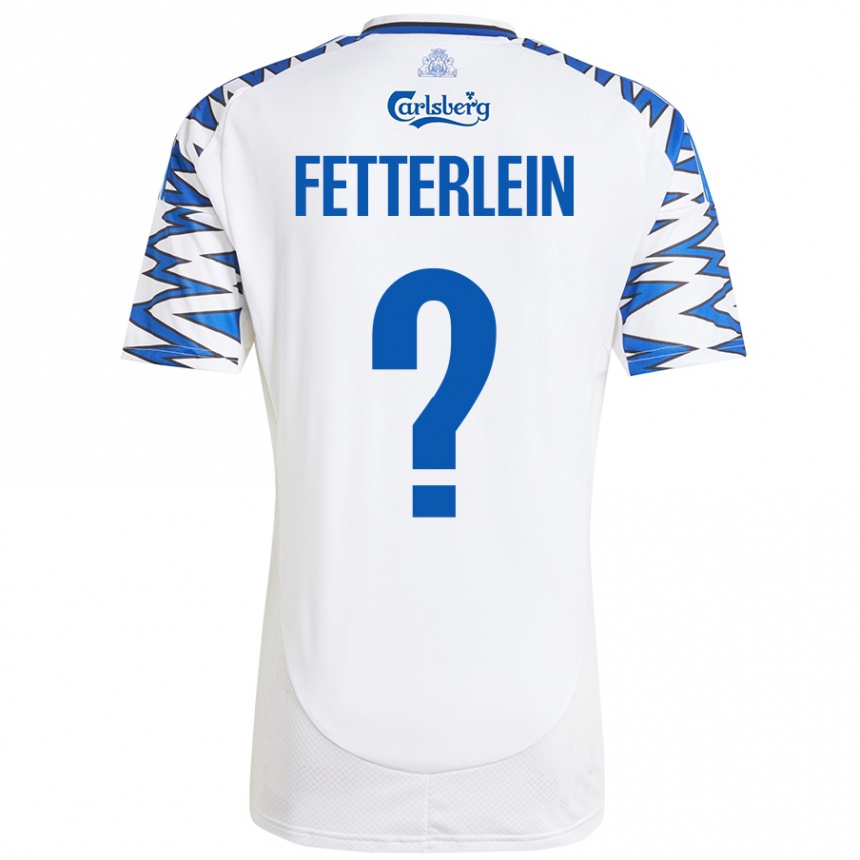 Niño Fútbol Camiseta Sean Fetterlein #0 Blanco Azul Cielo 1ª Equipación 2024/25 México