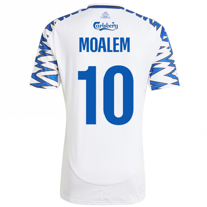 Niño Fútbol Camiseta Jonathan Moalem #10 Blanco Azul Cielo 1ª Equipación 2024/25 México