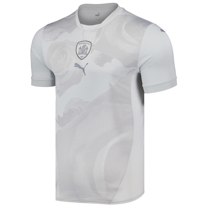 Niño Fútbol Camiseta Marc Roberts #4 Gris Plata 2ª Equipación 2024/25 México