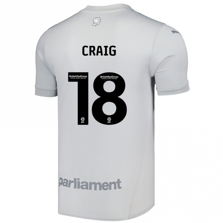 Niño Fútbol Camiseta Matthew Craig #18 Gris Plata 2ª Equipación 2024/25 México