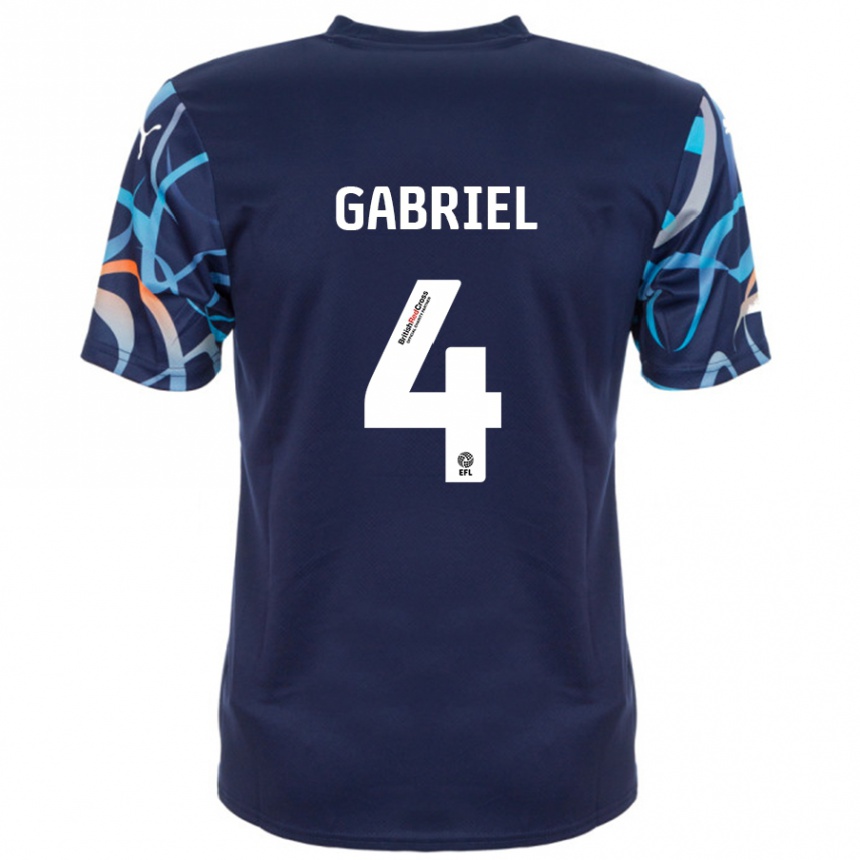 Niño Fútbol Camiseta Jordan Lawrence-Gabriel #4 Azul Marino 2ª Equipación 2024/25 México