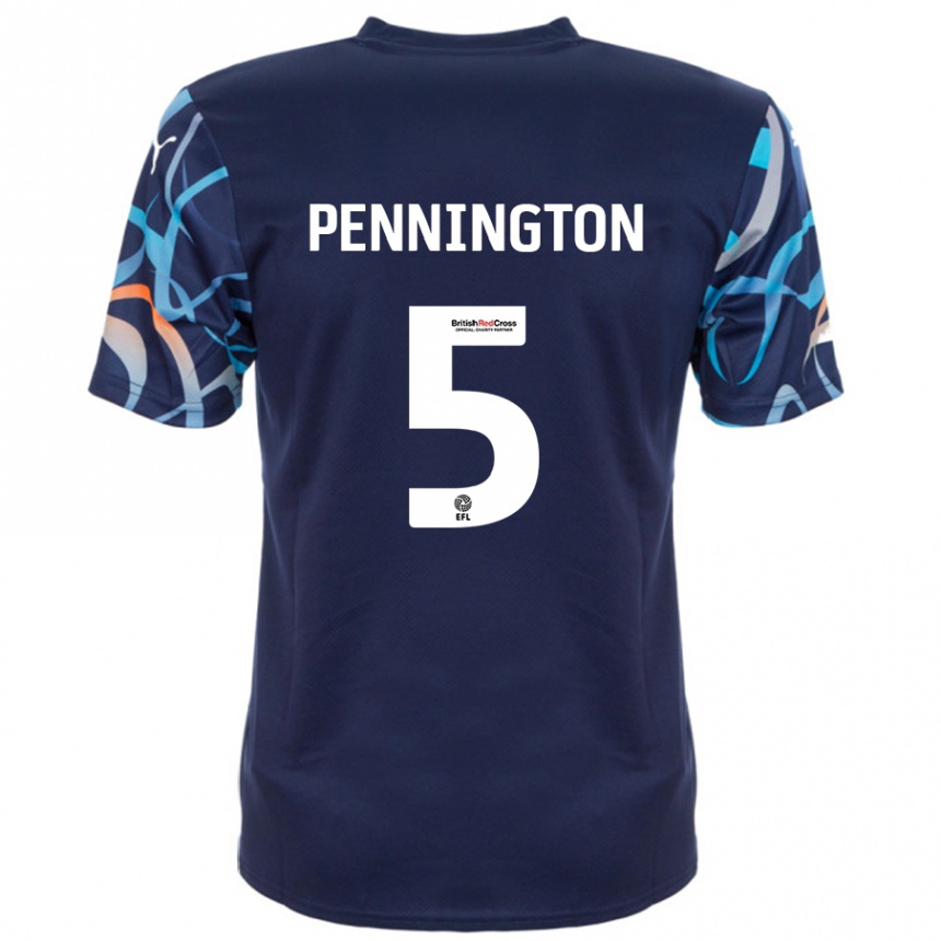 Niño Fútbol Camiseta Matthew Pennington #5 Azul Marino 2ª Equipación 2024/25 México