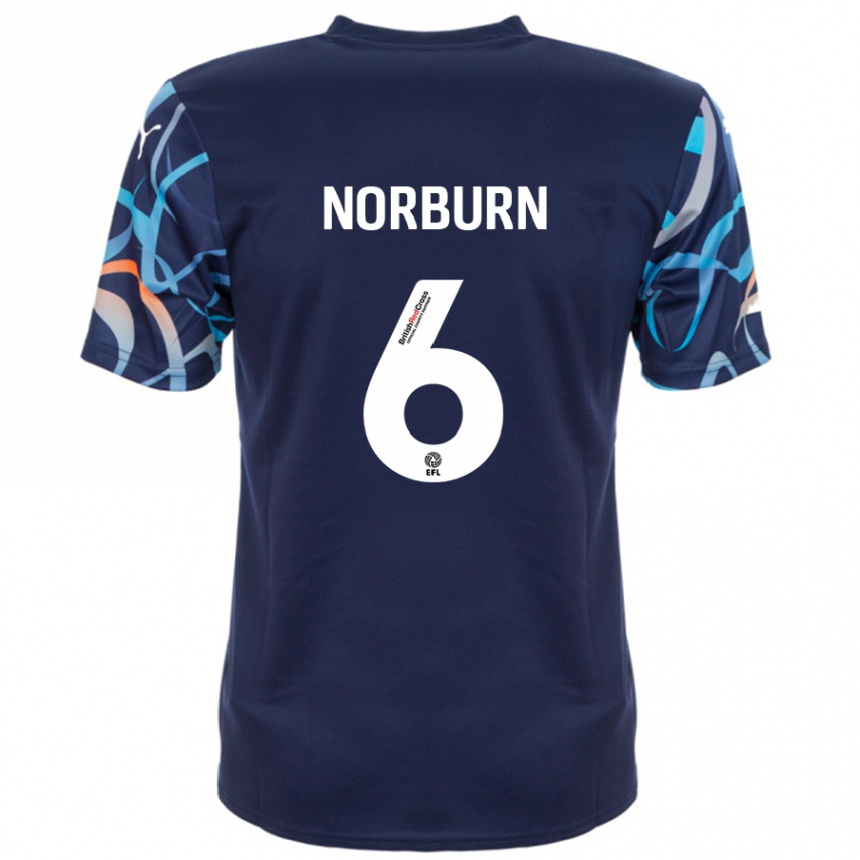 Niño Fútbol Camiseta Oliver Norburn #6 Azul Marino 2ª Equipación 2024/25 México