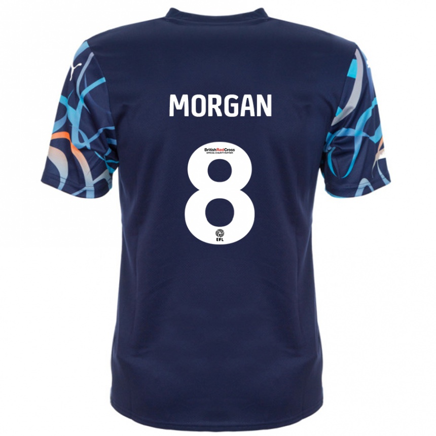 Niño Fútbol Camiseta Albie Morgan #8 Azul Marino 2ª Equipación 2024/25 México