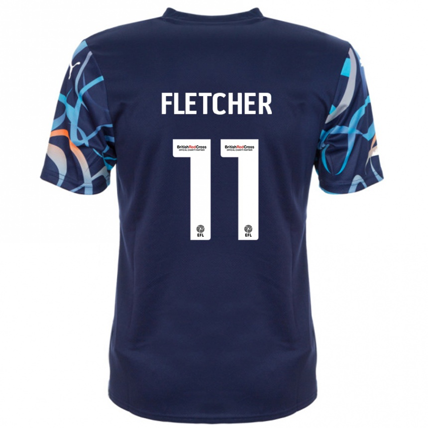 Niño Fútbol Camiseta Ashley Fletcher #11 Azul Marino 2ª Equipación 2024/25 México