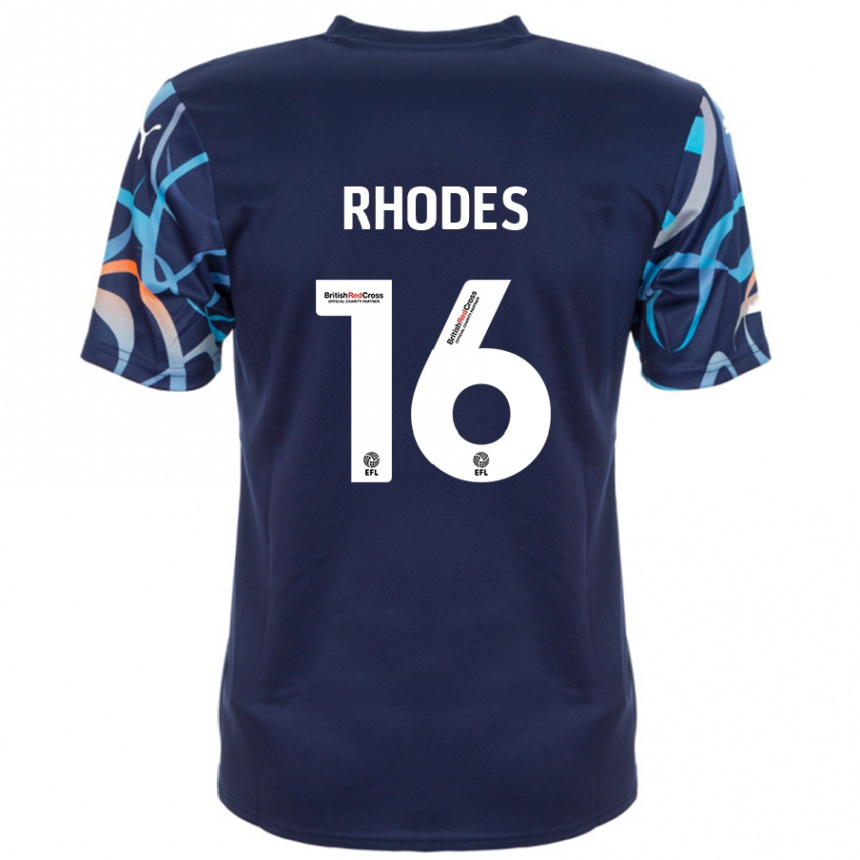 Niño Fútbol Camiseta Jordan Rhodes #16 Azul Marino 2ª Equipación 2024/25 México