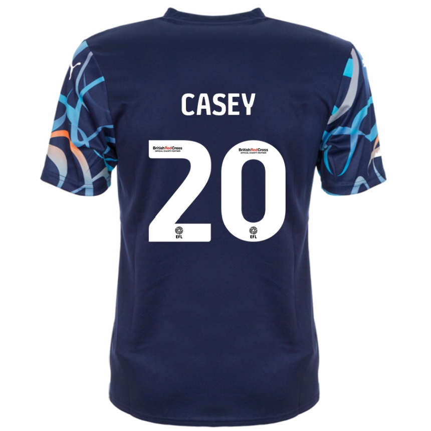 Niño Fútbol Camiseta Oliver Casey #20 Azul Marino 2ª Equipación 2024/25 México