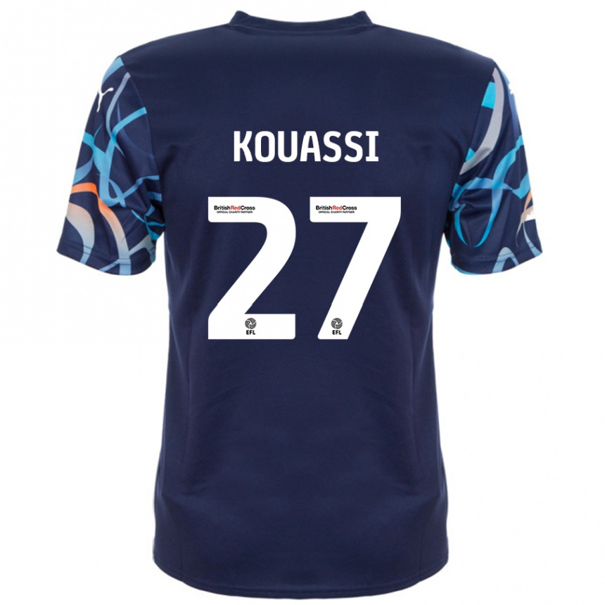 Niño Fútbol Camiseta Kylian Kouassi #27 Azul Marino 2ª Equipación 2024/25 México