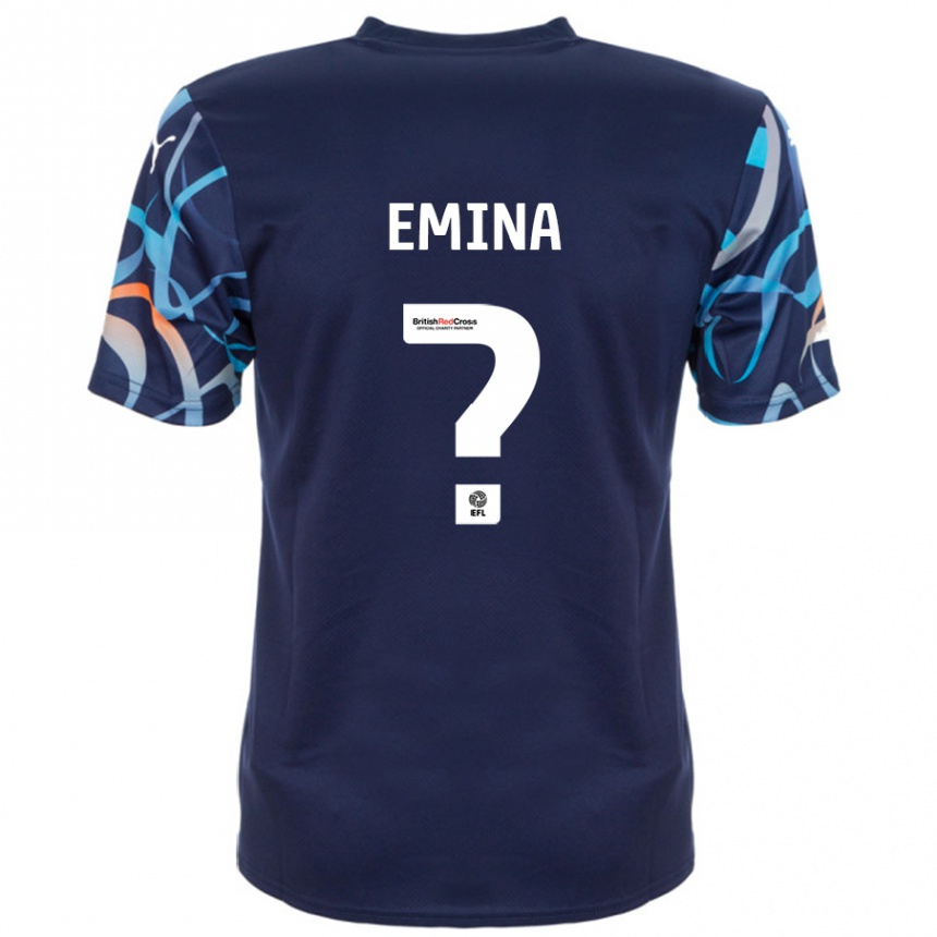 Niño Fútbol Camiseta Ezra Emina #0 Azul Marino 2ª Equipación 2024/25 México