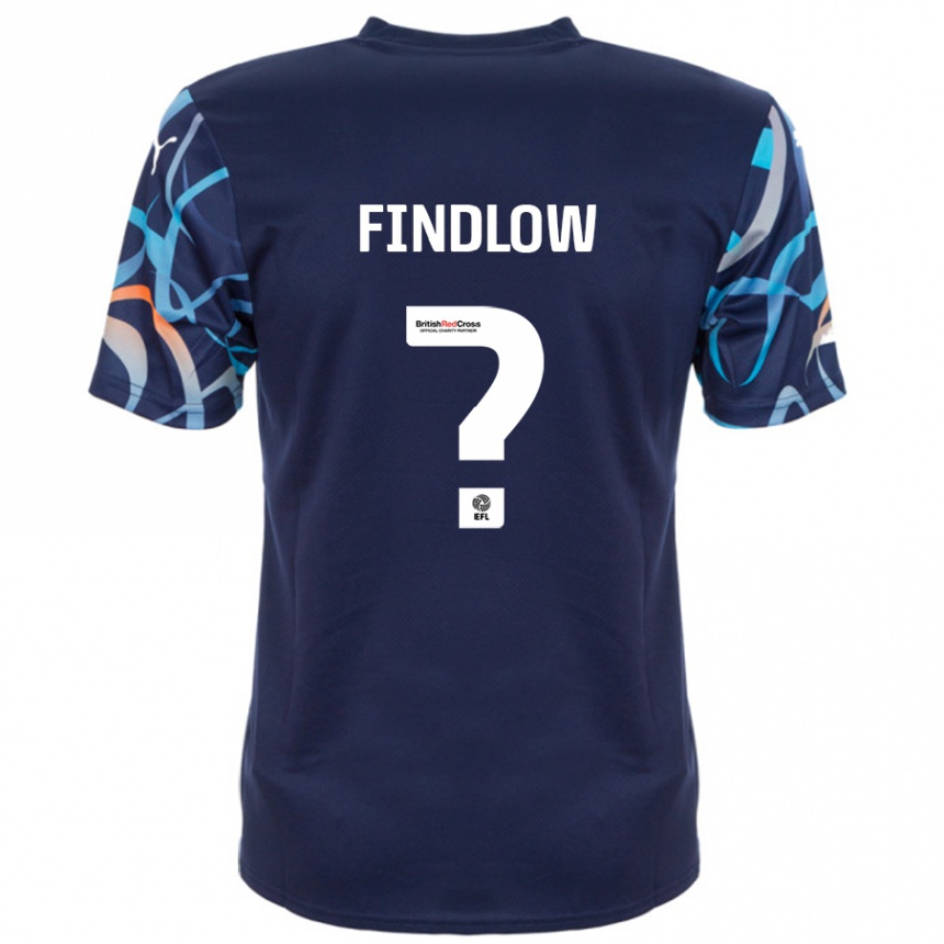 Niño Fútbol Camiseta Luke Findlow #0 Azul Marino 2ª Equipación 2024/25 México