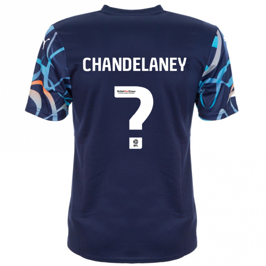 Niño Fútbol Camiseta Yulan Chandelaney #0 Azul Marino 2ª Equipación 2024/25 México