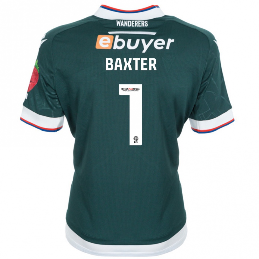 Niño Fútbol Camiseta Nathan Baxter #1 Verde Oscuro 2ª Equipación 2024/25 México