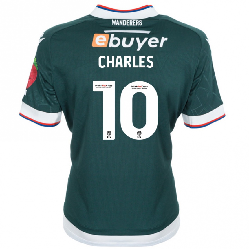 Niño Fútbol Camiseta Dion Charles #10 Verde Oscuro 2ª Equipación 2024/25 México