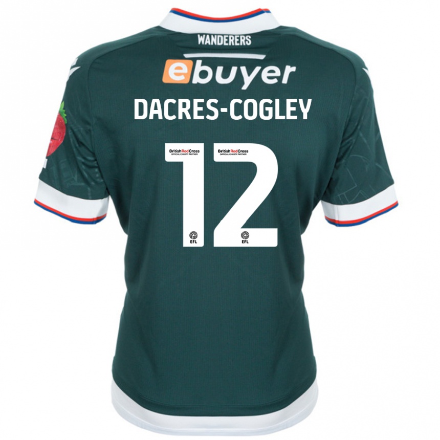 Niño Fútbol Camiseta Josh Dacres-Cogley #12 Verde Oscuro 2ª Equipación 2024/25 México