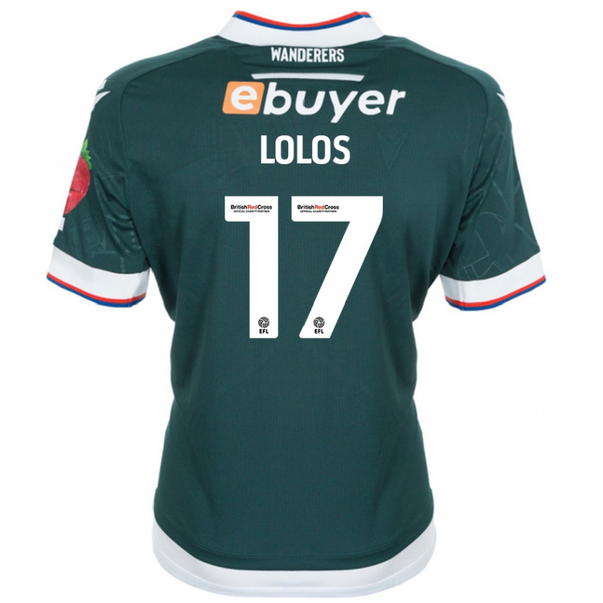 Niño Fútbol Camiseta Klaidi Lolos #17 Verde Oscuro 2ª Equipación 2024/25 México