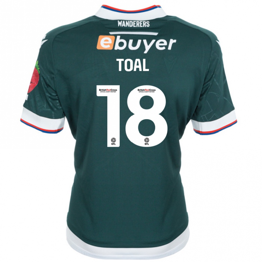 Niño Fútbol Camiseta Eoin Toal #18 Verde Oscuro 2ª Equipación 2024/25 México