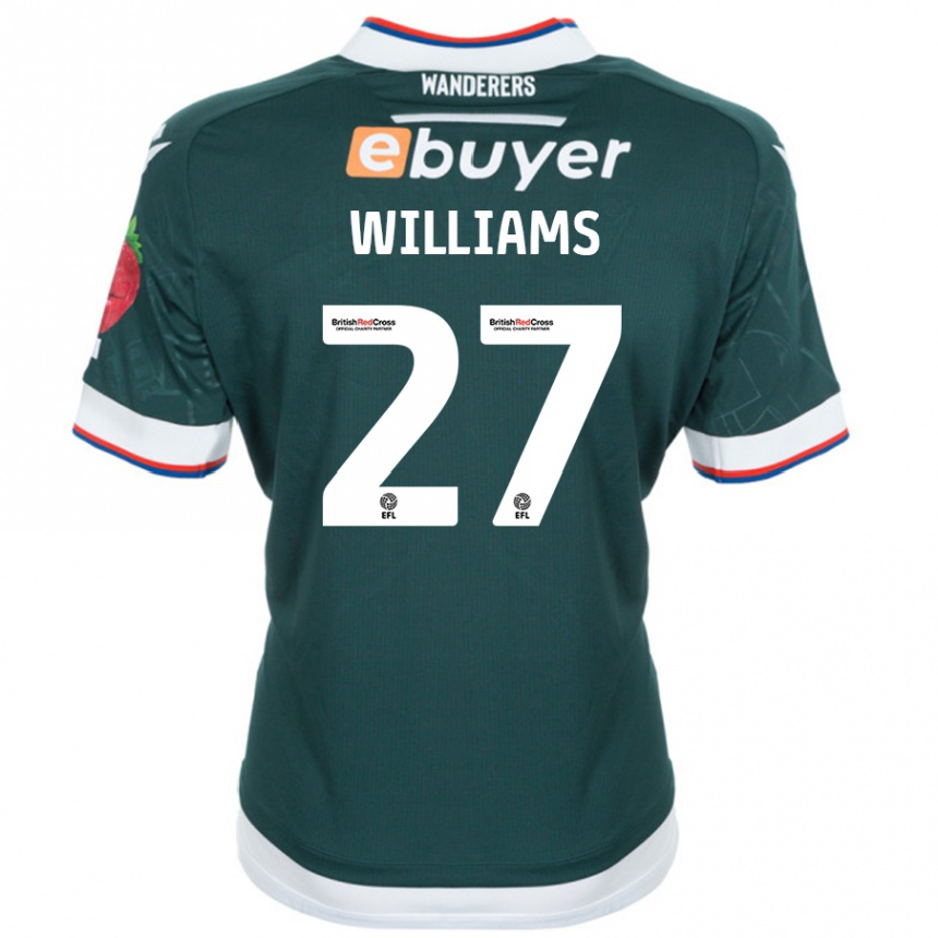 Niño Fútbol Camiseta Randell Williams #27 Verde Oscuro 2ª Equipación 2024/25 México