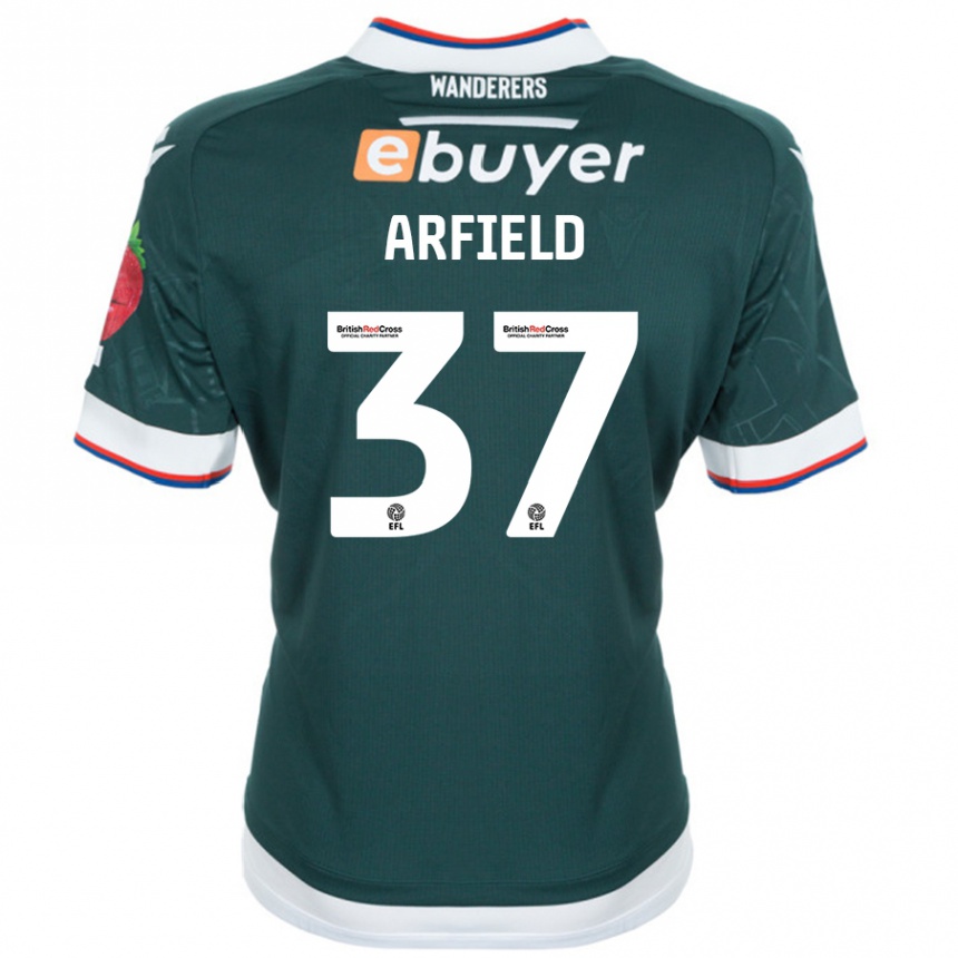 Niño Fútbol Camiseta Scott Arfield #37 Verde Oscuro 2ª Equipación 2024/25 México