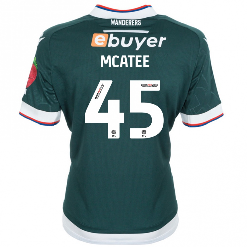 Niño Fútbol Camiseta John Mcatee #45 Verde Oscuro 2ª Equipación 2024/25 México