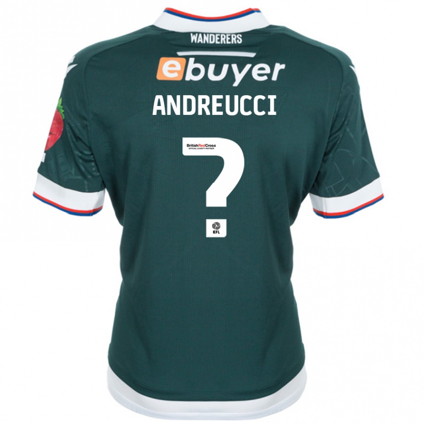 Niño Fútbol Camiseta Ben Andreucci #0 Verde Oscuro 2ª Equipación 2024/25 México