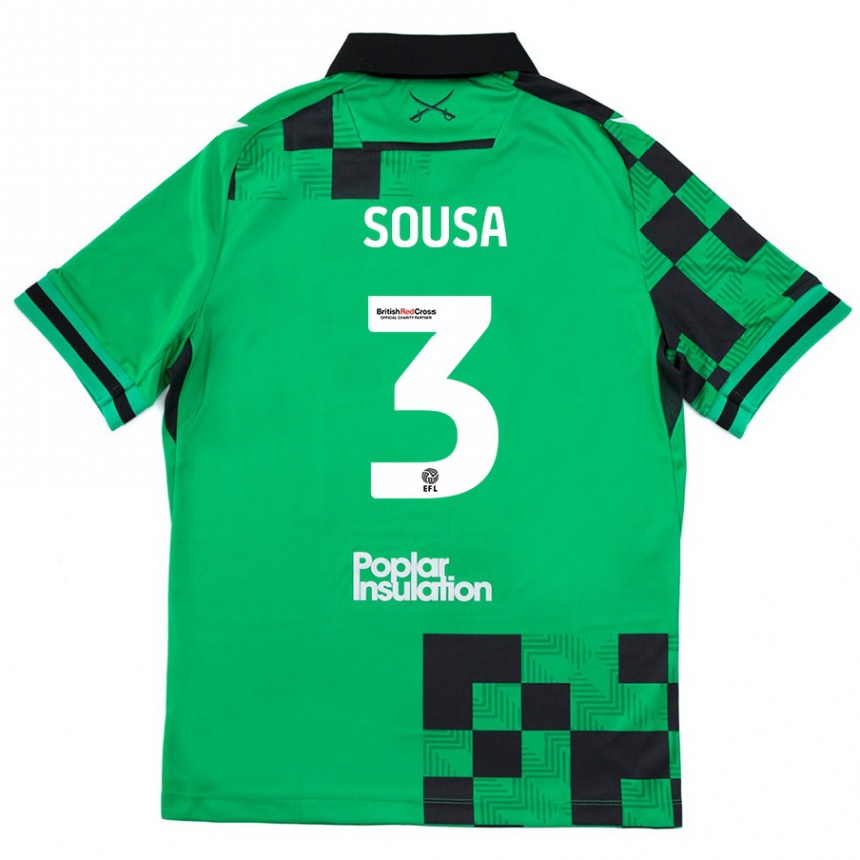 Niño Fútbol Camiseta Lino Sousa #3 Verde Negro 2ª Equipación 2024/25 México