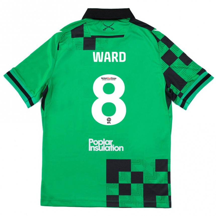 Niño Fútbol Camiseta Grant Ward #8 Verde Negro 2ª Equipación 2024/25 México