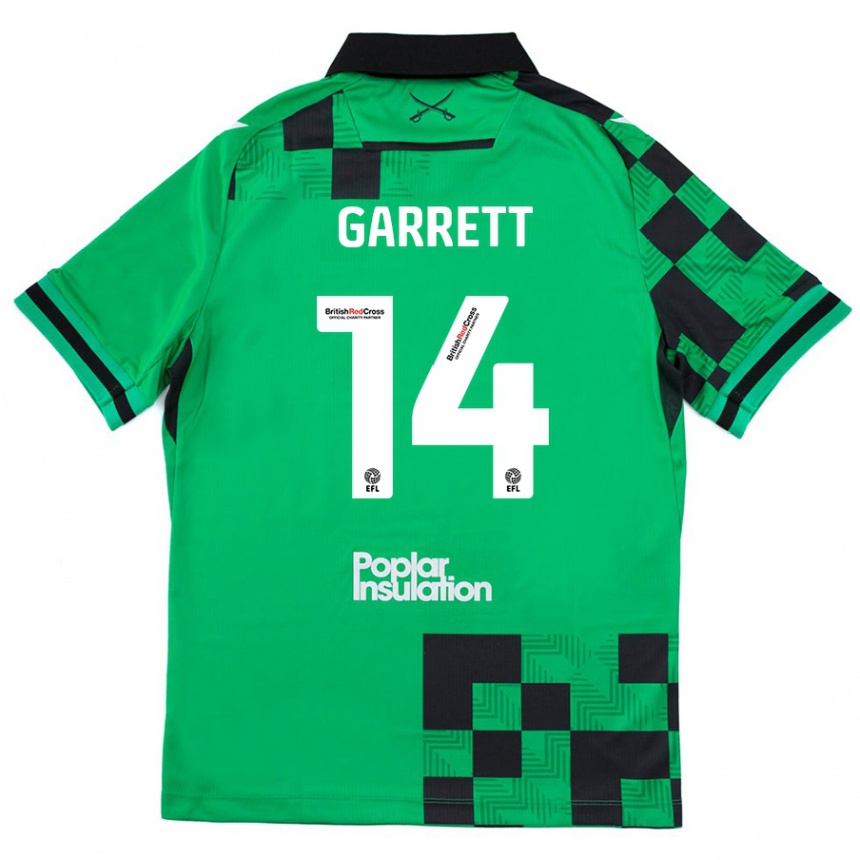 Niño Fútbol Camiseta Jake Garrett #14 Verde Negro 2ª Equipación 2024/25 México