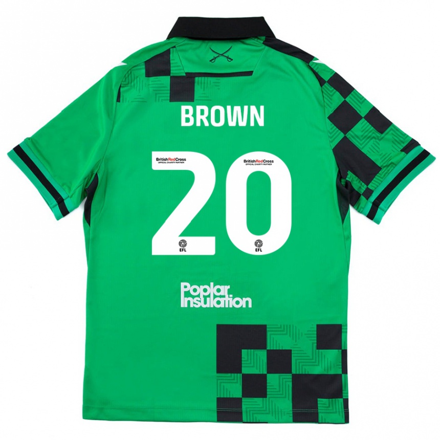 Niño Fútbol Camiseta Jevani Brown #20 Verde Negro 2ª Equipación 2024/25 México