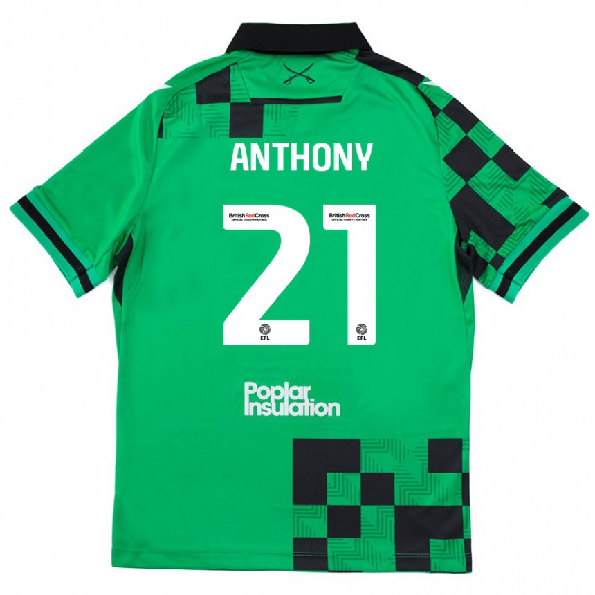 Niño Fútbol Camiseta Micah Anthony #21 Verde Negro 2ª Equipación 2024/25 México