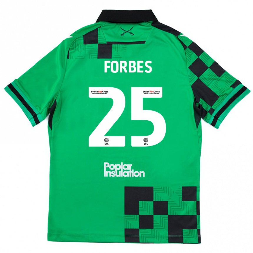 Niño Fútbol Camiseta Michael Forbes #25 Verde Negro 2ª Equipación 2024/25 México