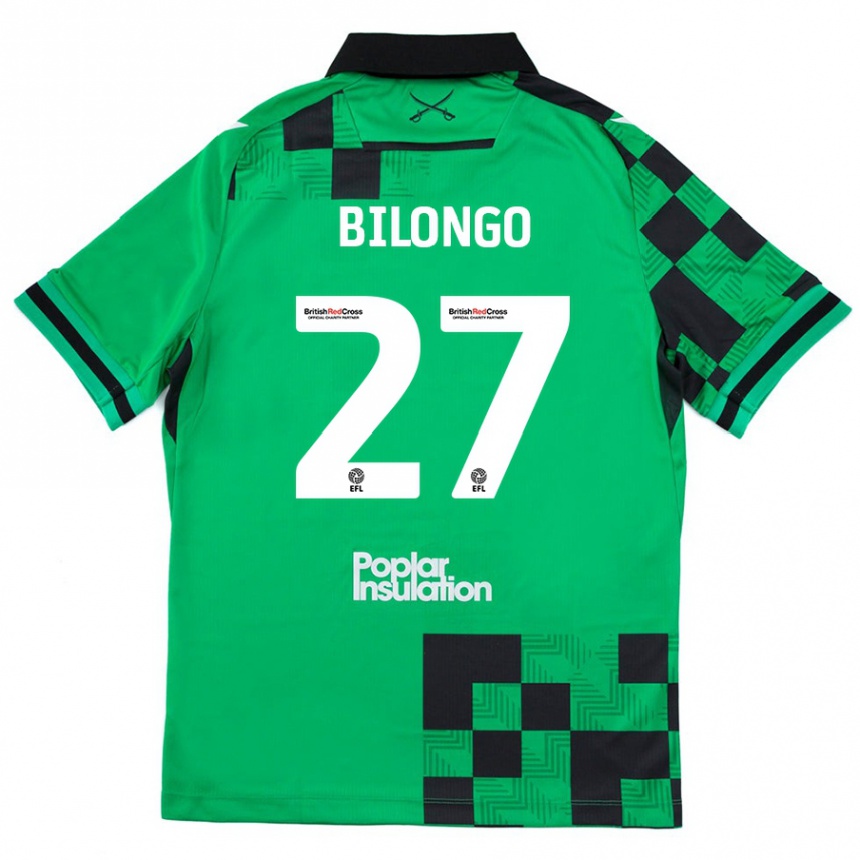 Niño Fútbol Camiseta Bryant Bilongo #27 Verde Negro 2ª Equipación 2024/25 México