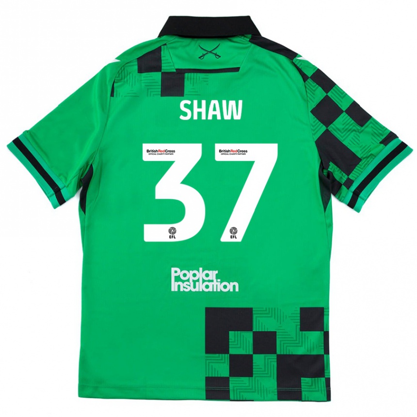 Niño Fútbol Camiseta Kofi Shaw #37 Verde Negro 2ª Equipación 2024/25 México