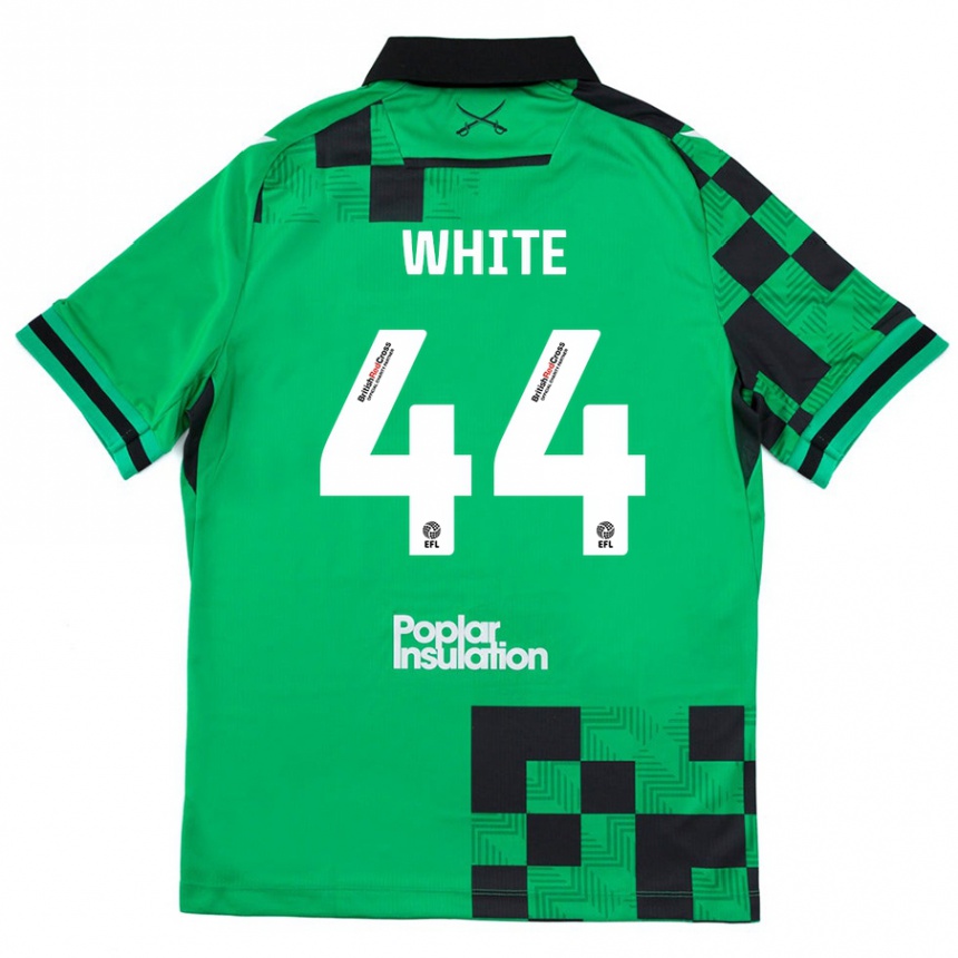 Niño Fútbol Camiseta Charlie White #44 Verde Negro 2ª Equipación 2024/25 México