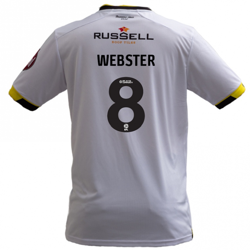 Niño Fútbol Camiseta Charlie Webster #8 Blanco 2ª Equipación 2024/25 México