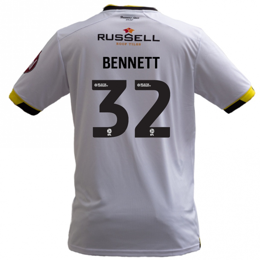 Niño Fútbol Camiseta Mason Bennett #32 Blanco 2ª Equipación 2024/25 México